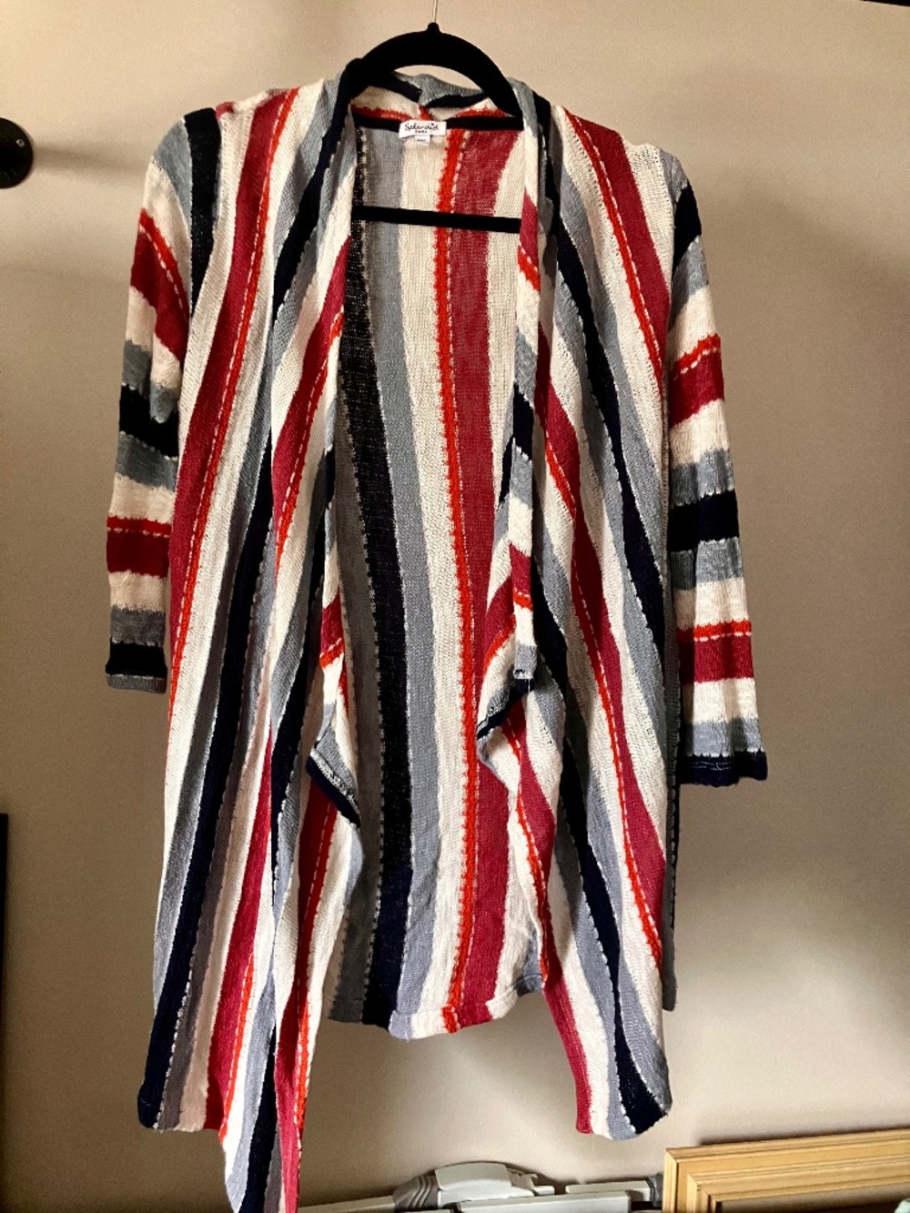 Splendid Striped Open Front Cardigan Size Small